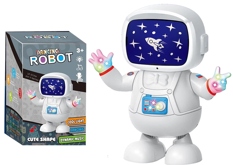 Robot Danseur Blanc Avec Lumières