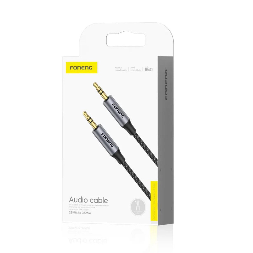 Câble audio en métal BM31 (Mâle 3,5 mm vers mâle 3,5 mm)
