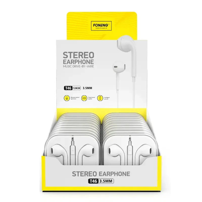 Ensemble d'écouteurs T46 (20 pièces/ensemble) (3,5 mm)