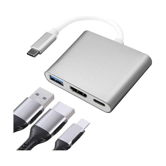 Adaptateur Hub USB-C 3-en-1 Multifonctionnel