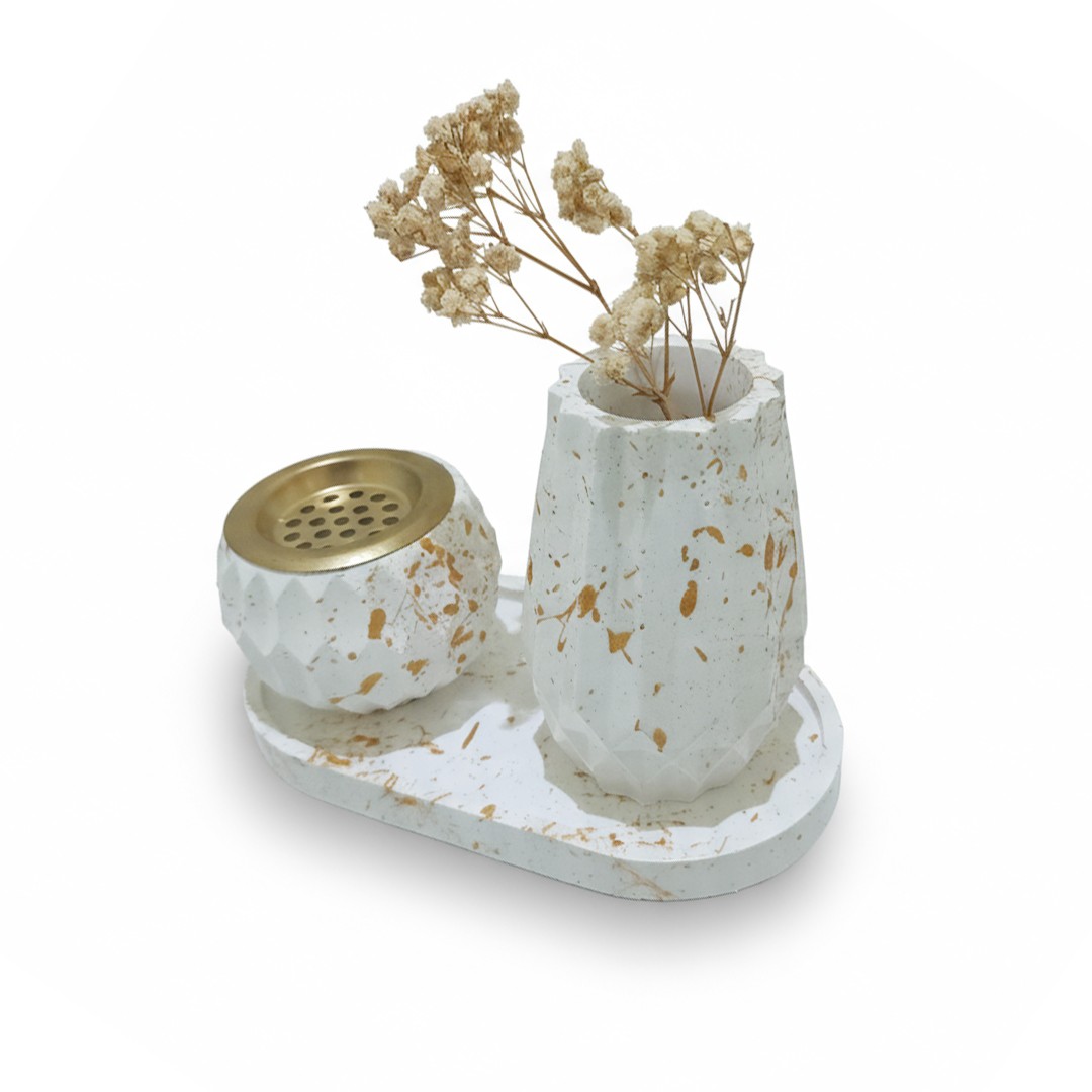 Ensemble d’Encensoir & Vase Décoratif