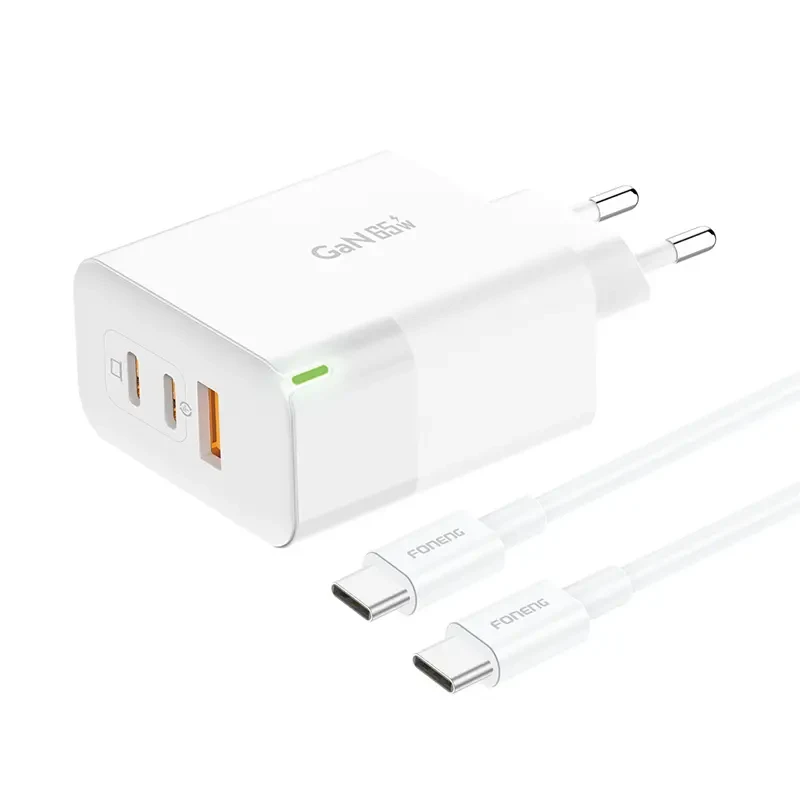 Chargeur GaN 3 ports GAN65 A+C+C (65 W)