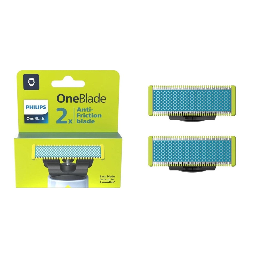 Pack 2 Lames PHILIPS "OneBlade" Rechange Rasoir