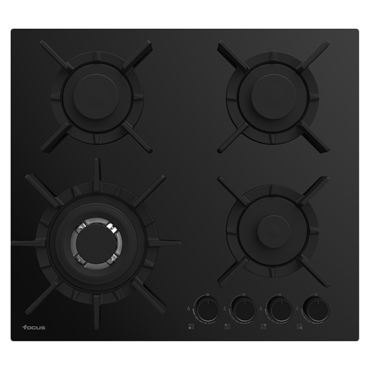 Plaque de Cuisson Encastrable FOCUS F415B 4 Feux 60 cm - Noir