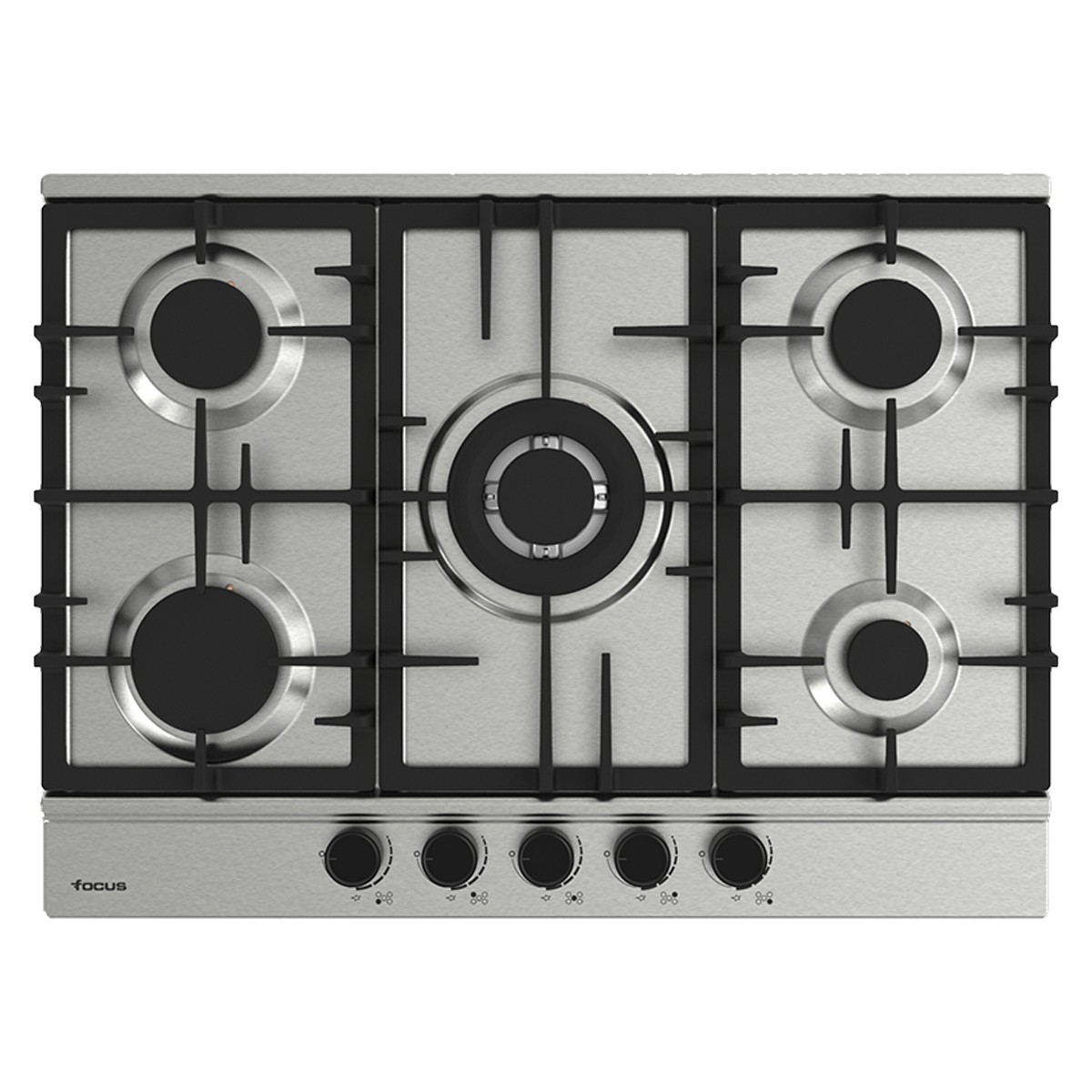 Plaque de Cuisson Encastrable FOCUS F8011XS 5 Feux 70cm - Inox