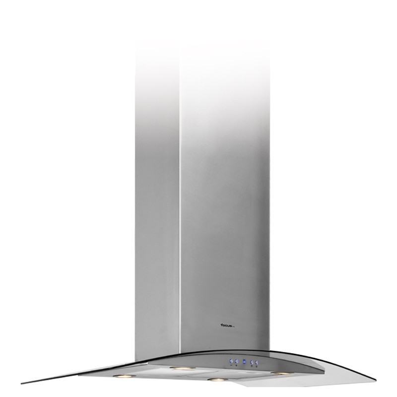 Hotte Centrale FOCUS F915X 90 cm - Inox & Vitre