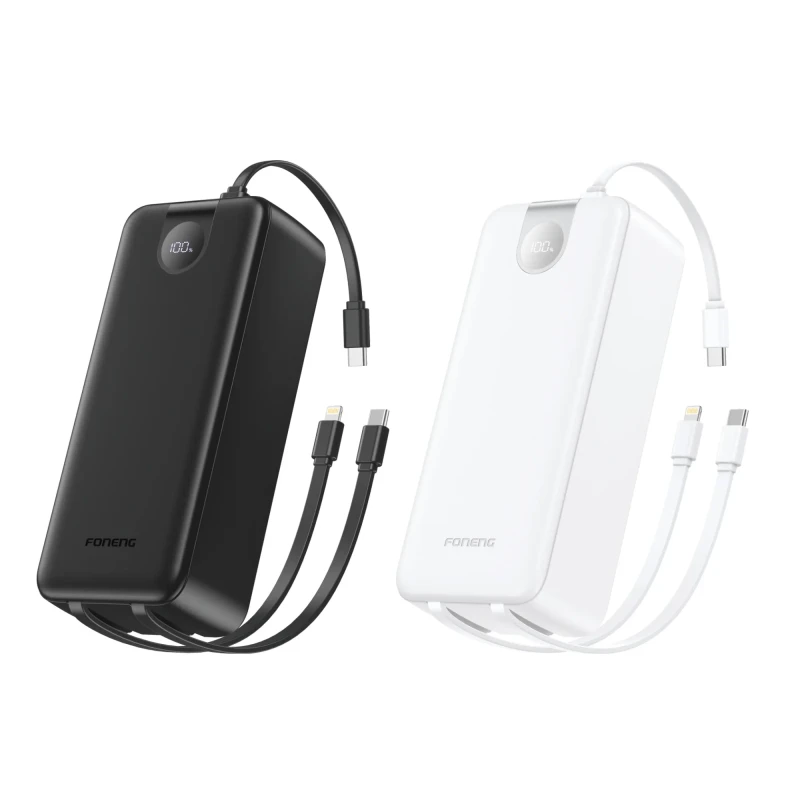 Power Bank PX108 30 000 mAh avec 3 câbles intégrés (22,5 W)