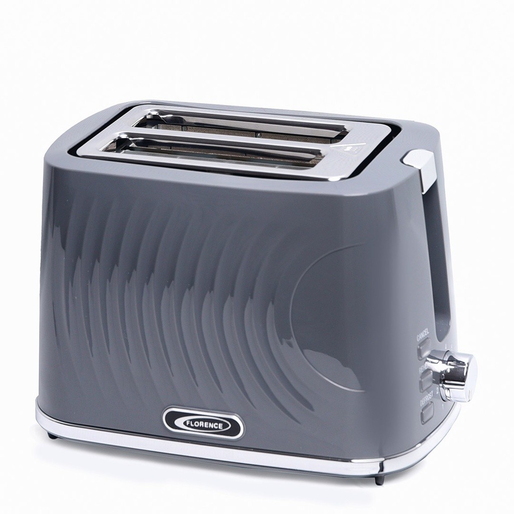 Grille-Pain 900W 2Fentes Gris - Florence HK412