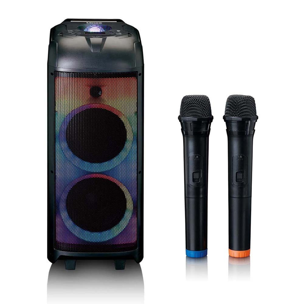 Enceinte LENCO- PA-260BK, jeu de lumières frontal en boule disco