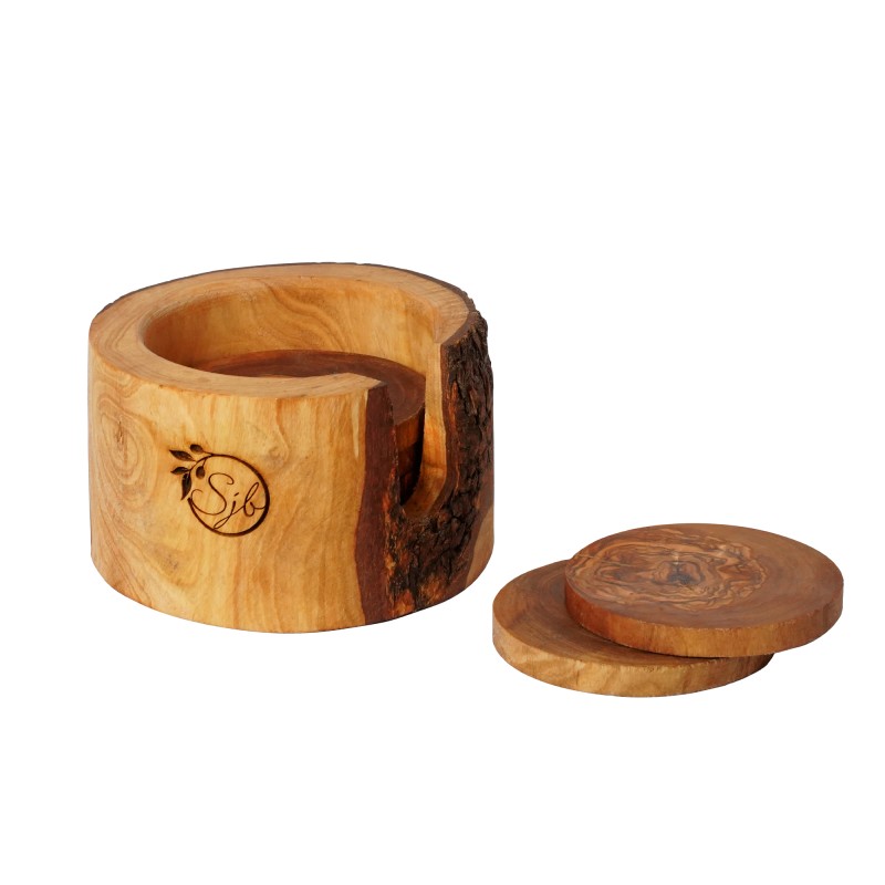 Sous tasse en bois d'olivier