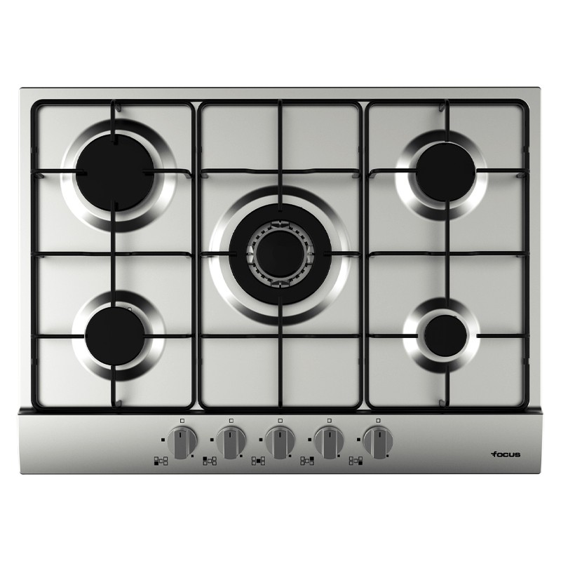 Plaque de Cuisson Encastrable FOCUS F407X 5 Feux 70 cm - Inox