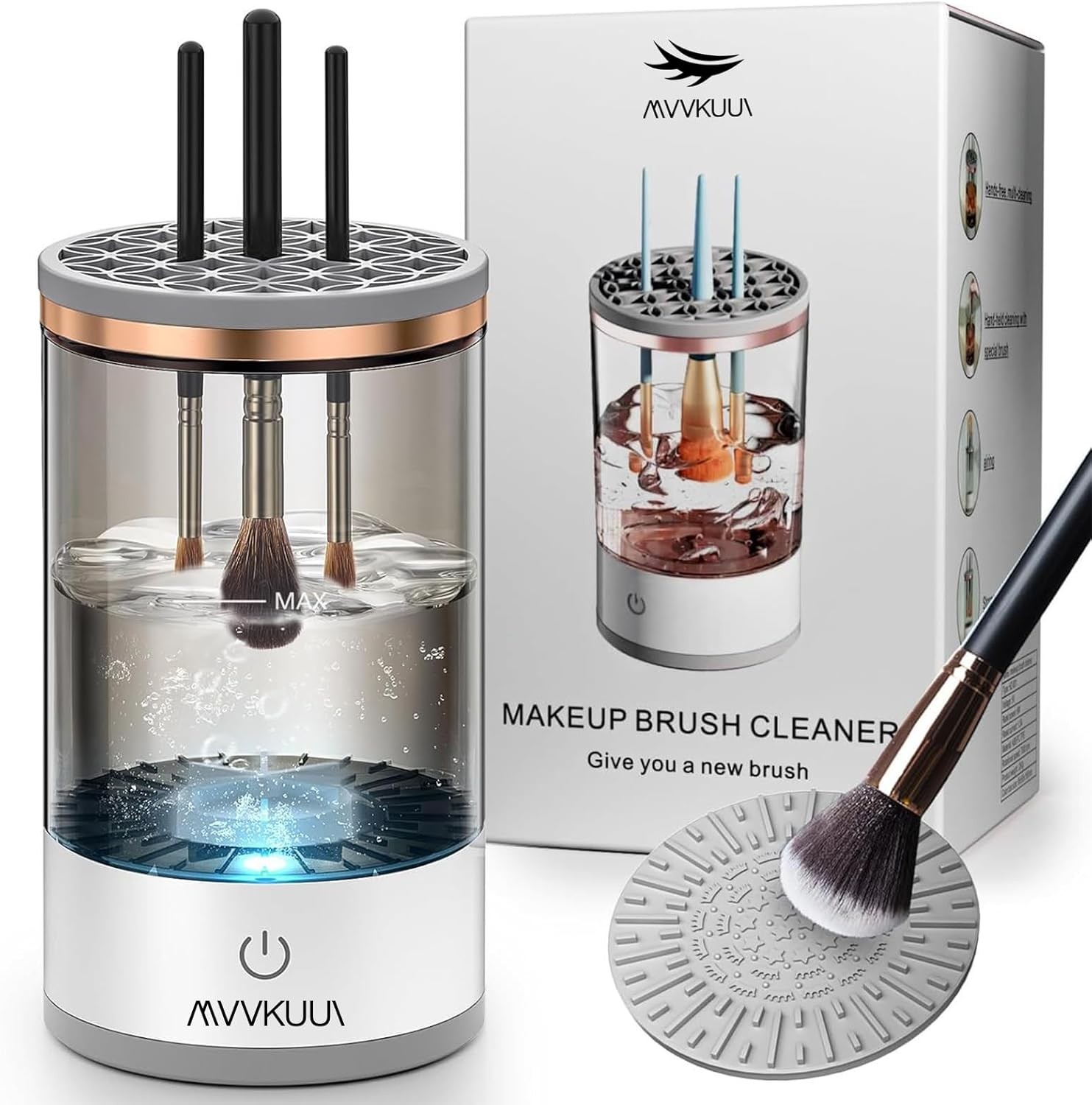 Nettoyeur de Brosse de Maquillage Electrique